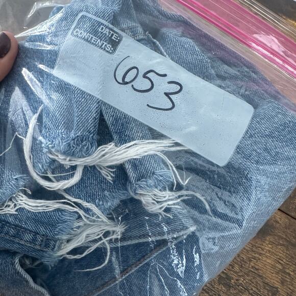 Free People blossom rigid skinny jeans size 27 high rise button fly distressed - Picture 15 of 15